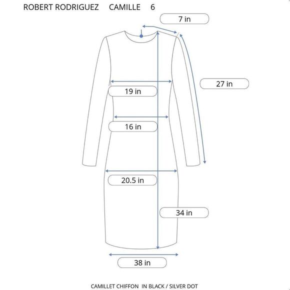 ROBERT RODRIGUEZ CAMILLE POLKA DOT SILK CHIFFON LONG SLEEVE DRESS BLACK SIZE 6 - Picture 14 of 15